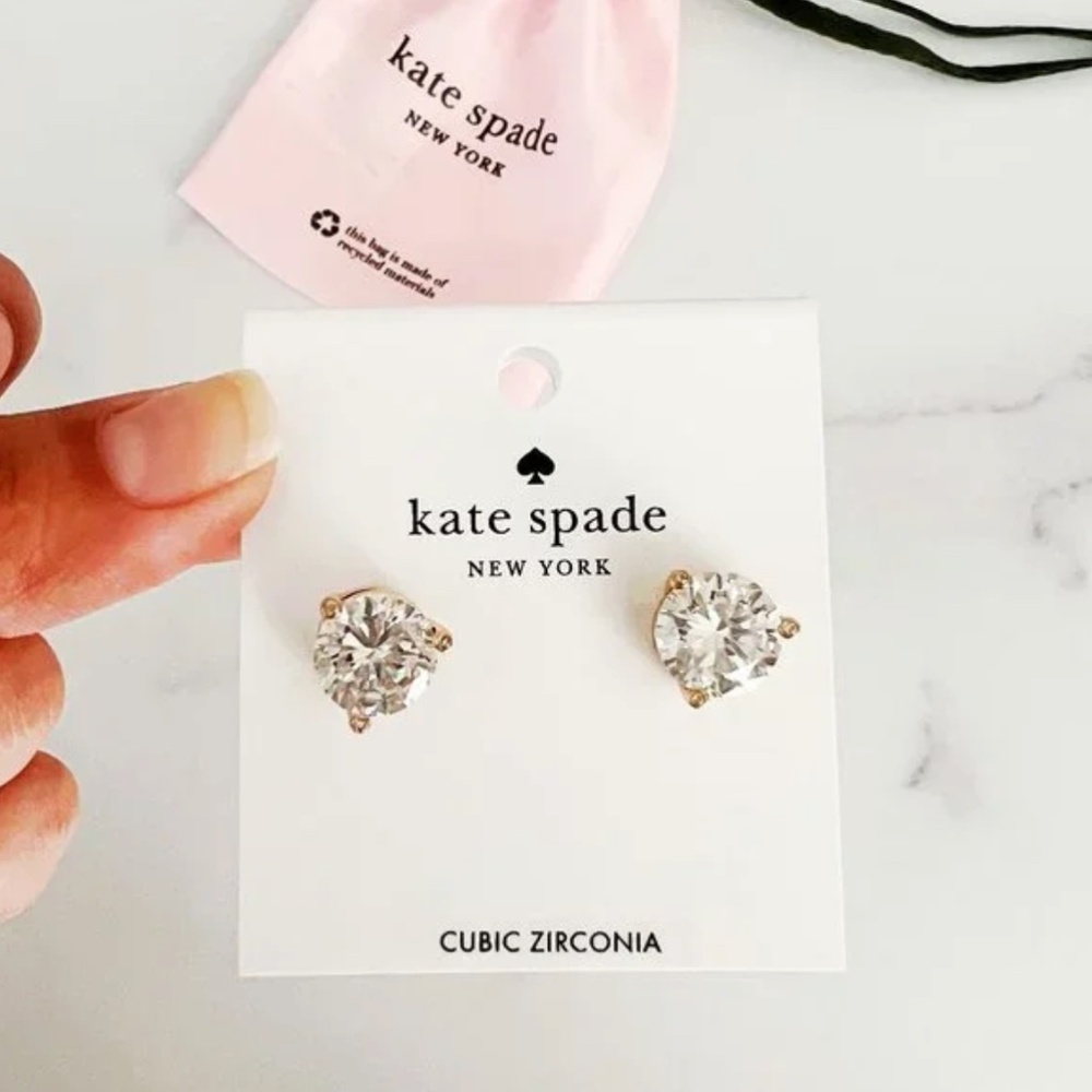 kate spade clear studs.